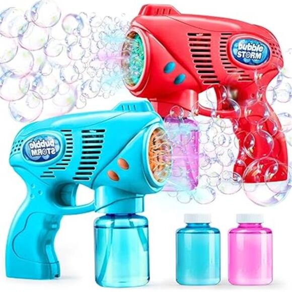 Bubble Guns with 2 Refill Solution (10 oz Total), Bubbles Maker - Picture 14 of 14